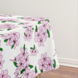 Mantel Flor de cerezo rosa elegante acuarela floral