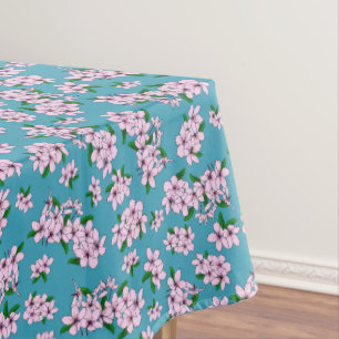Mantel Flor de cerezo rosa elegante acuarela floral