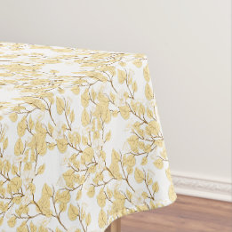 Mantel Flor de gloria blanca dorada