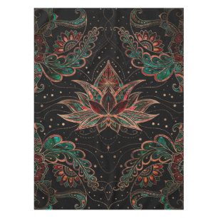 Mantel Flor de Lotus: mármol rojo y malaquita
