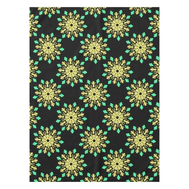 Mantel Flor de neón amarillo y verde (Anverso)