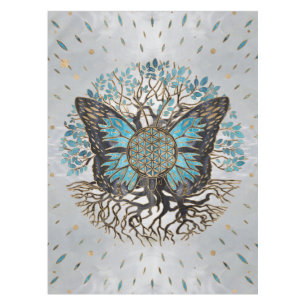 Mantel Flor de vida - Árbol de vida - Mariposa