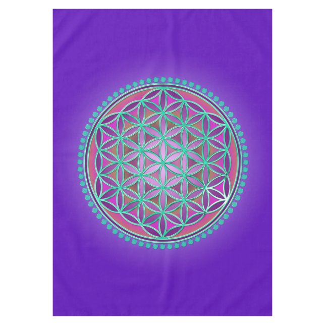 Mantel Flor de vida / Blume des Lebens - Botón VI (Anverso)