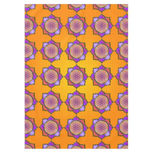 Mantel Flor de vida / Blume des Lebens - Lotus naranja