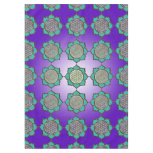 Mantel Flor de vida / Blume des Lebens - lotus türkis