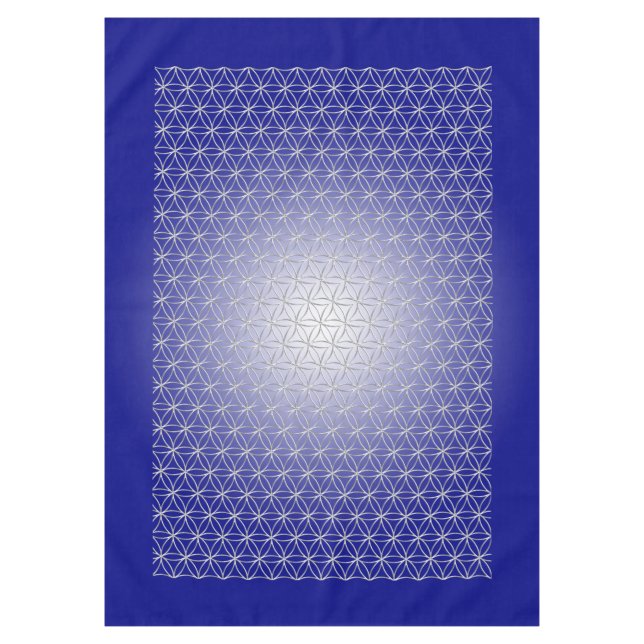 Mantel Flor de vida / Blume des Lebens - plata patrón (Anverso)