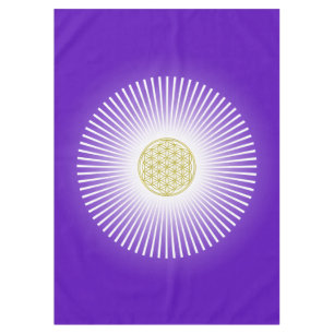 Mantel Flor de vida / Blume des Lebens - rayos blancos