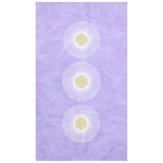 Mantel Flor de vida / Blume des Lebens - rayos blancos (Anverso)