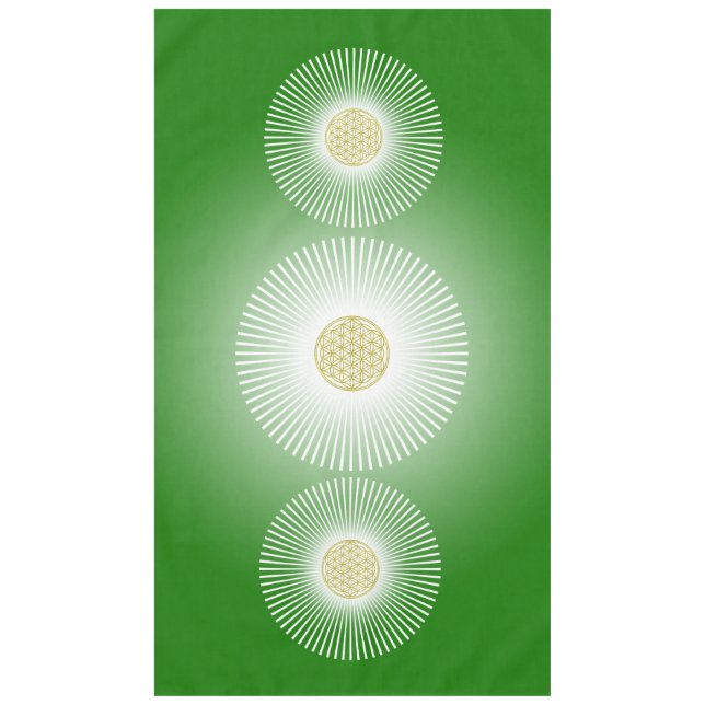 Mantel Flor de vida / Blume des Lebens - rayos blancos (Anverso)