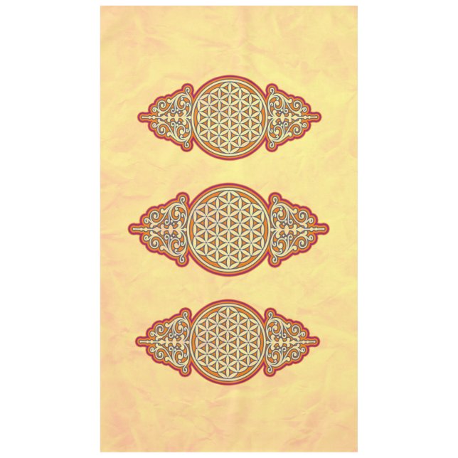 Mantel Flor de vida / Blume des Lebens - VII de la cosech (Anverso)
