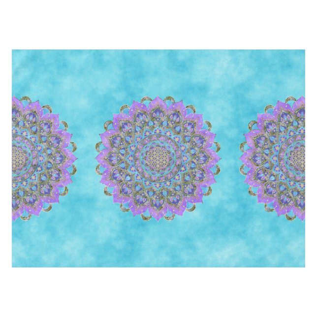 Mantel Flor De Vida - Mandala Estilo India 2 (Frente (Horizontal))