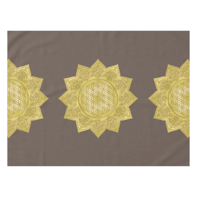 Mantel Flor de vida - Mandala india 4 (Frente (Horizontal))