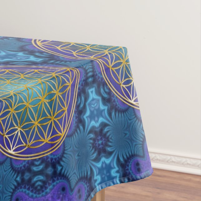 Mantel Flor de vida - oro - fractal 1 (In Situ)