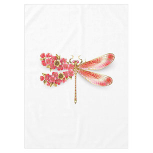 Mantel Flor libélula con sakura de joyas