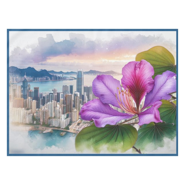 Mantel Flor nacional Bauhinia (Hong Kong) | (Frente (Horizontal))