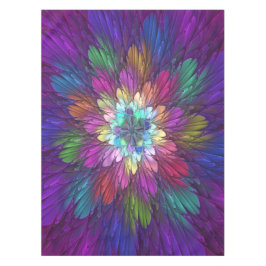 Mantel Flor psicodélica colorida Resumen Arte Fractal