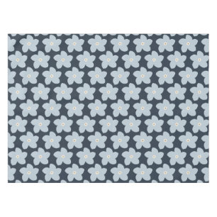 Mantel Flor Retro Azul Claro y Azul Marino