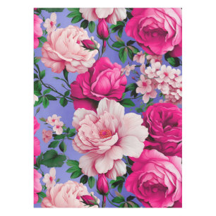 Mantel Flor rosa rosada grande retro