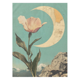 Mantel Flor rosa y luna creciente