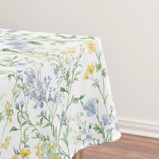 Mantel Flor silvestre de acuarela azul (In Situ)