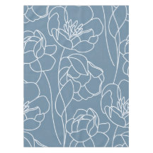 Flor silvestre moderna azul blanco