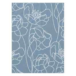 Mantel Flor silvestre moderna azul blanco