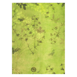 Mantel Flor silvestre verde mariposa