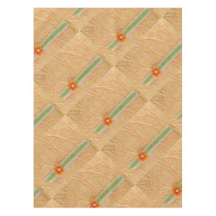 Mantel Flor y base naranja