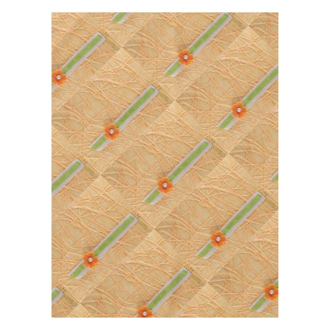 Mantel Flor y base naranja (Anverso)