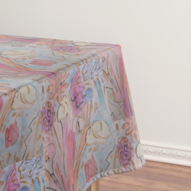 Mantel Floral Abstracto Pastel (In Situ)