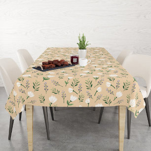 Mantel Floral Blanco Vainilla Escandinavo