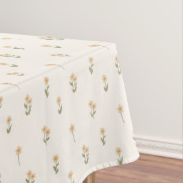 Mantel Floral Campestre Beige Boho Silvestre Simple
