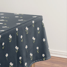 Mantel Floral Campestre Boho Silvestre Azul Oscuro Delica