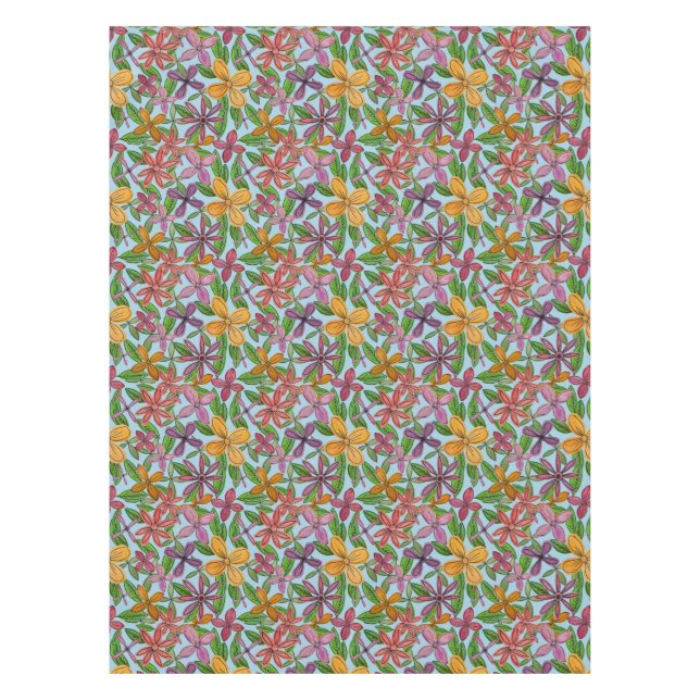 Mantel Floral colorida (Anverso)