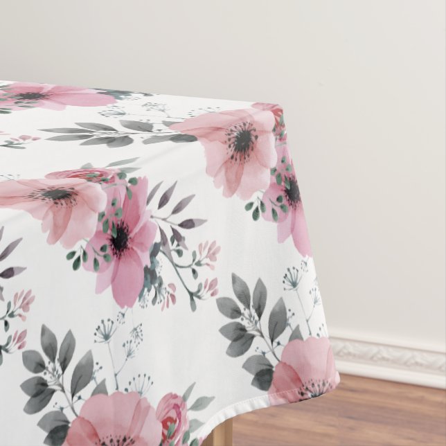 Mantel Floral con Flores Rosas (In Situ)