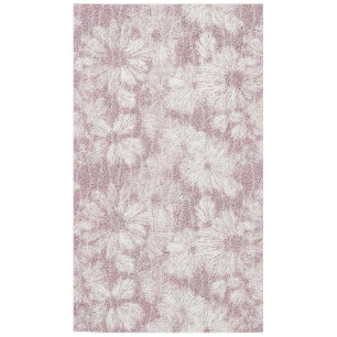 Mantel Floral Daisy Terciopelo Rosa Polvoriento