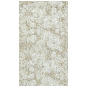 Mantel Floral Daisy Velvety Cream Textura