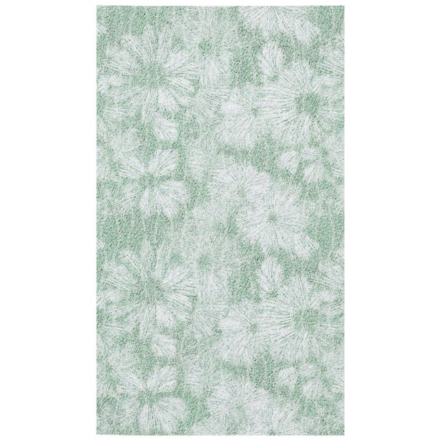 Mantel Floral Daisy Velvety Mint Green (Anverso)
