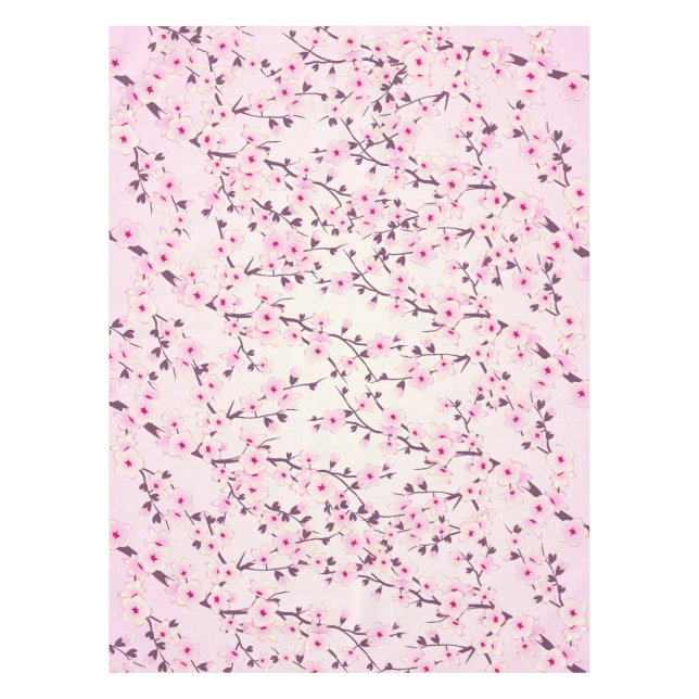 Mantel Floral de Cerezo Rosa (Anverso)