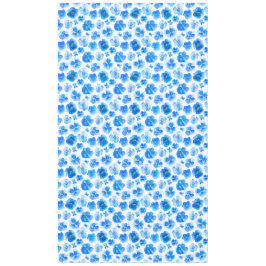 Mantel floral de la flor del pensamiento azul de