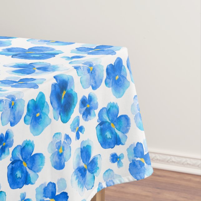 Mantel floral de la flor del pensamiento azul de (In Situ)