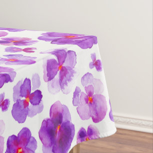 Mantel floral de la flor del pensamiento púrpura