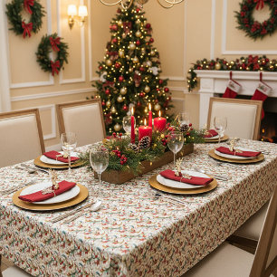 Mantel Floral de Navidad girada