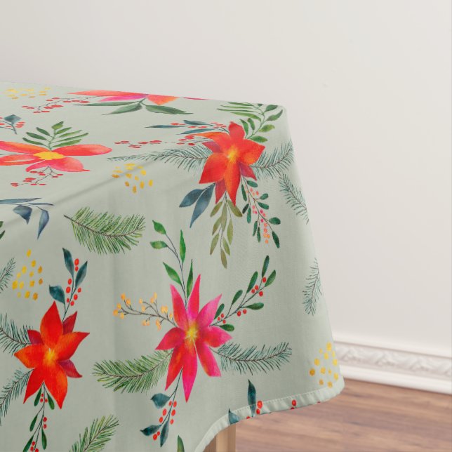Mantel Floral de Navidades de la Poinsettia Roja (In Situ)
