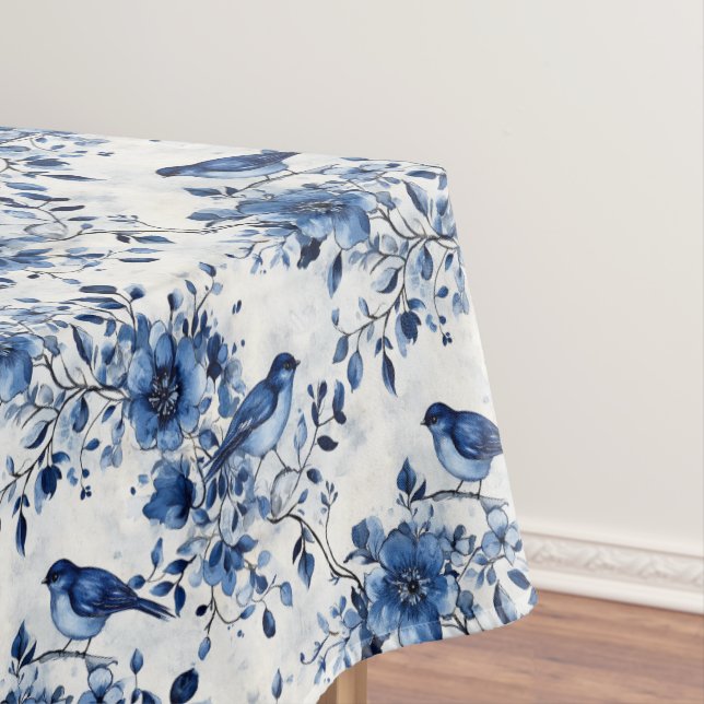 Mantel Floral De País Francés Con Aves (In Situ)