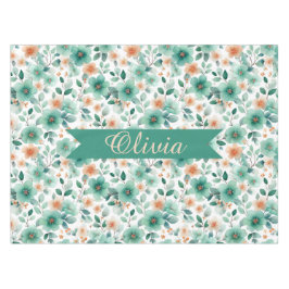 Mantel Floral Personalizado Verde Primavera Vintage