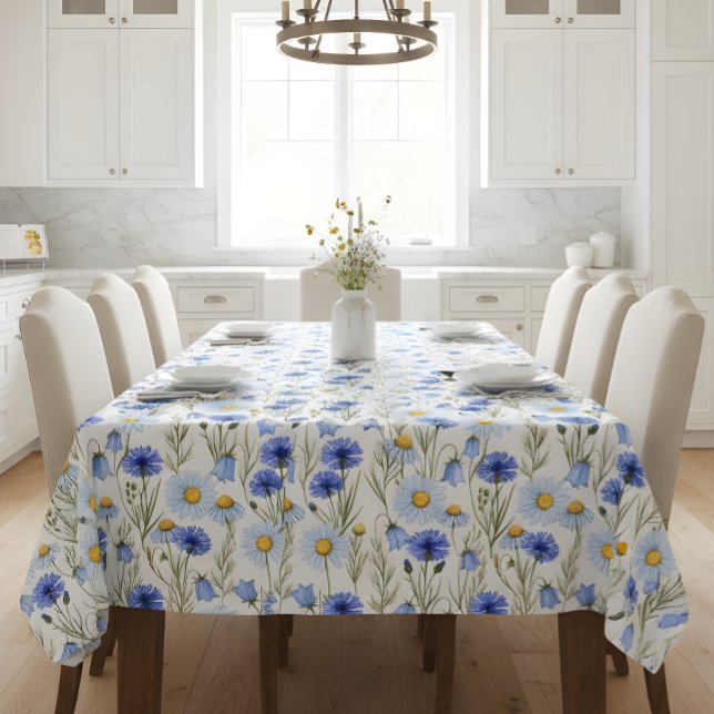 Mantel Floral silvestre de acuarela azul (Subido por el creador)