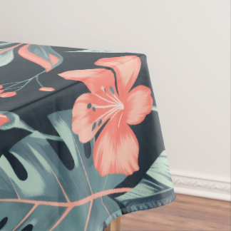 Mantel Florales y hojas tropicales a gran escala
