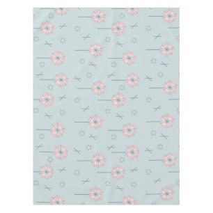 Mantel Flores atómicas retro rosa verde