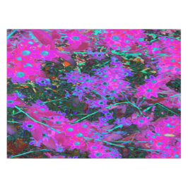 Mantel Flores azul de bonito, magenta y Aqua